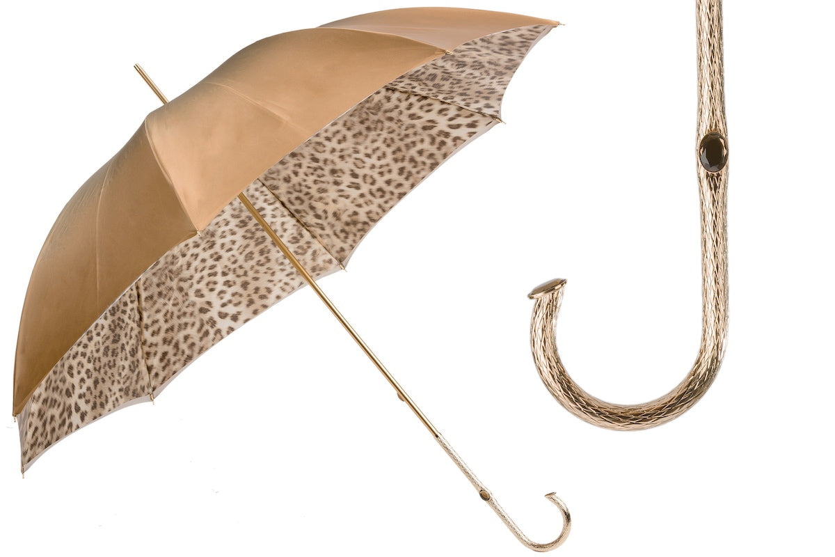 Leopard Print Camel Umbrella