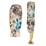 Floral & Cheetah Marquise Folding Italian Umbrella