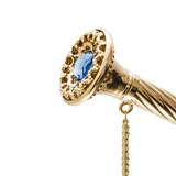 Floral & Cheetah Marquise Folding Italian Umbrella