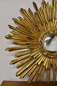 Double Sunburst Convex Mirror