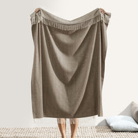 Italian Barnwood Herringbone Throw