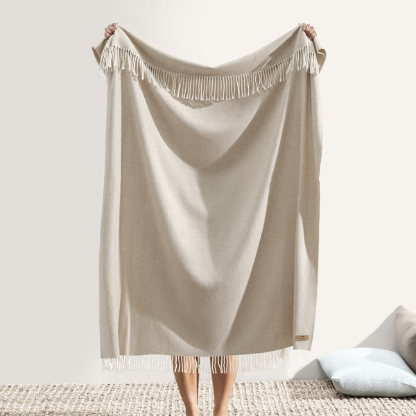 Italian Dune Herringbone Throw