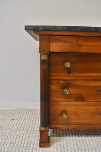 French Empire Commode with Black Marble Top