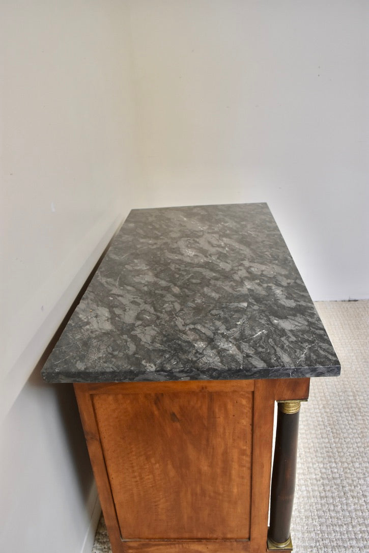 French Empire Commode with Black Marble Top
