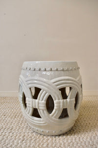 Large Cream Garden Stool