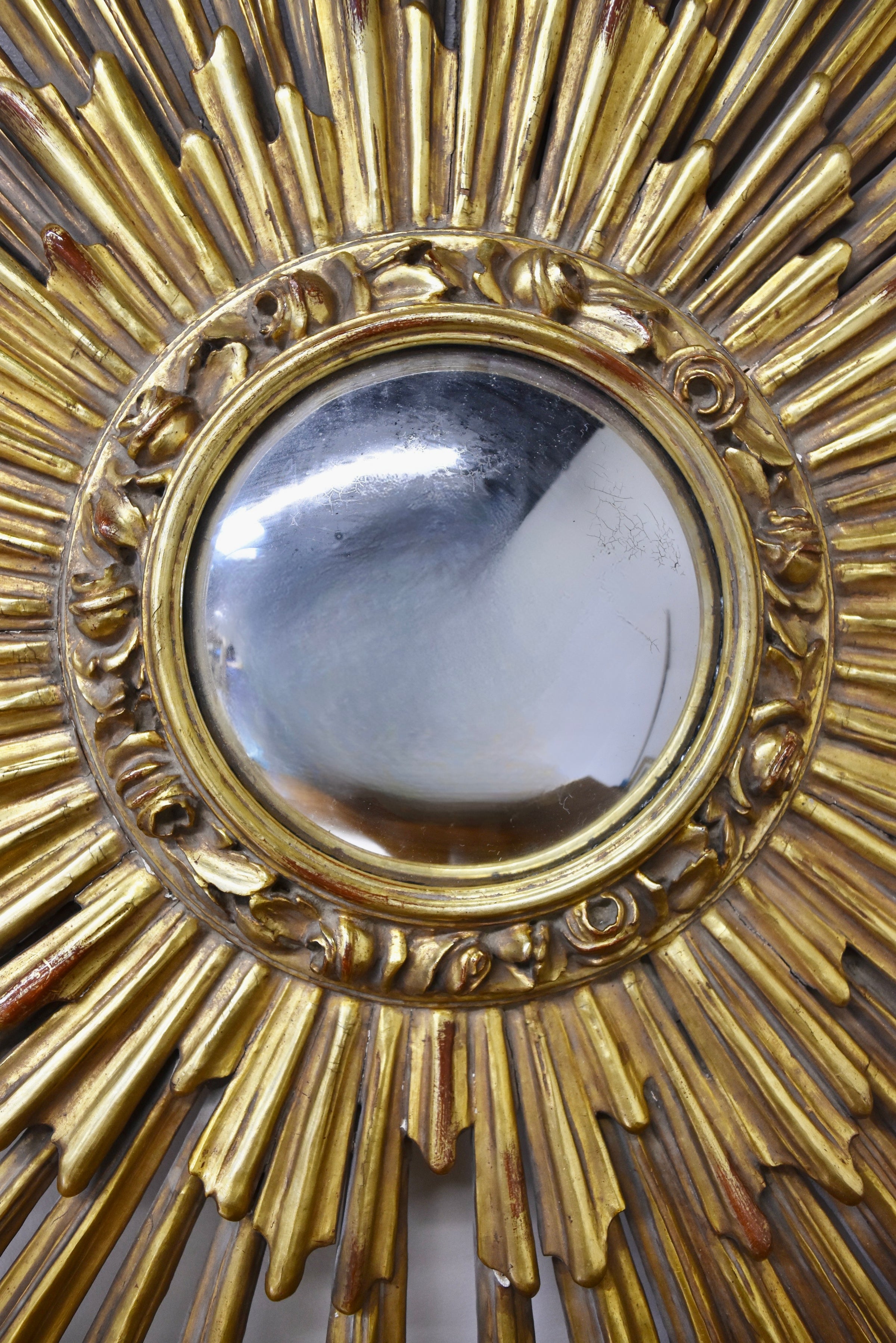 Double Sunburst Convex Mirror