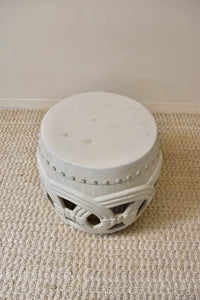 Large Cream Garden Stool