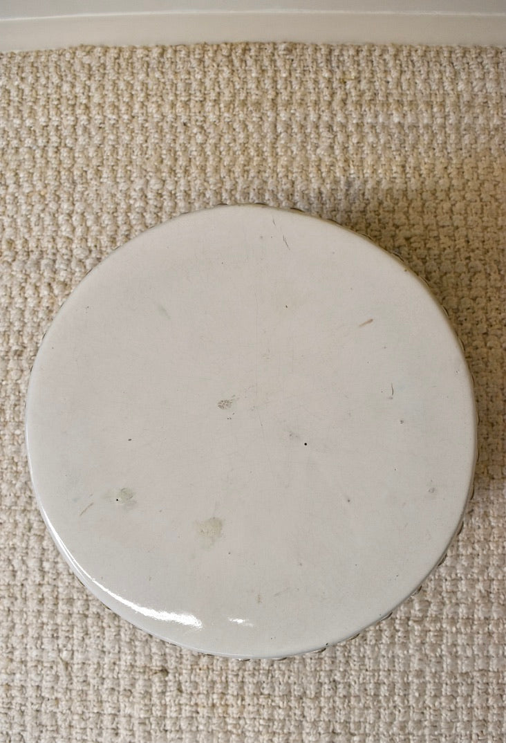 Large Cream Garden Stool