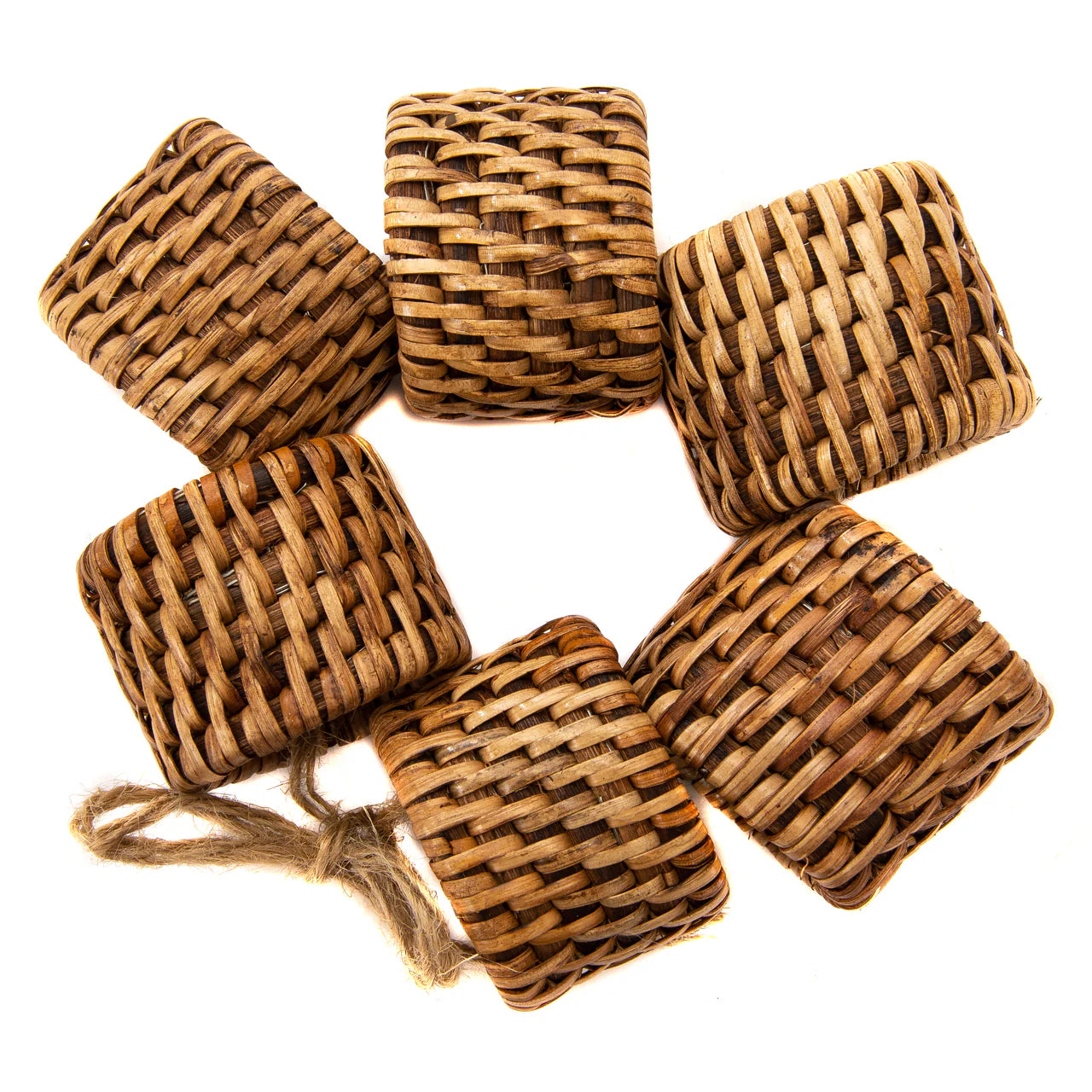 Set of 6 Woven Napkin Rings