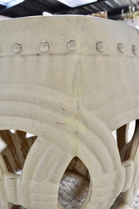 Large Cream Garden Stool