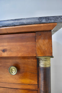 French Empire Commode with Black Marble Top