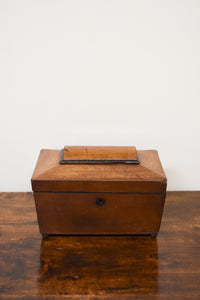 English Mahogany Tea Caddy Box