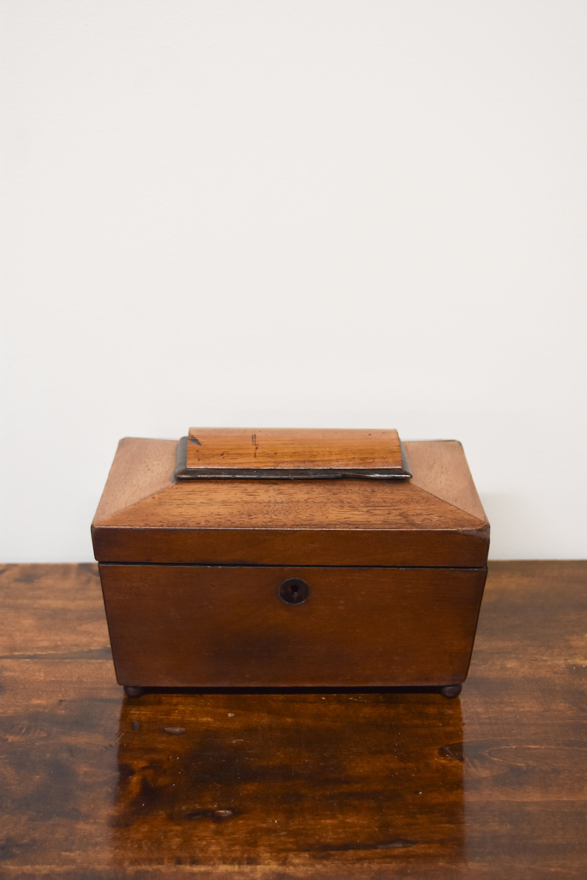 English Mahogany Tea Caddy Box