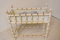 Cream Painted Faux Bamboo Planter