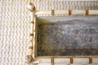 Cream Painted Faux Bamboo Planter