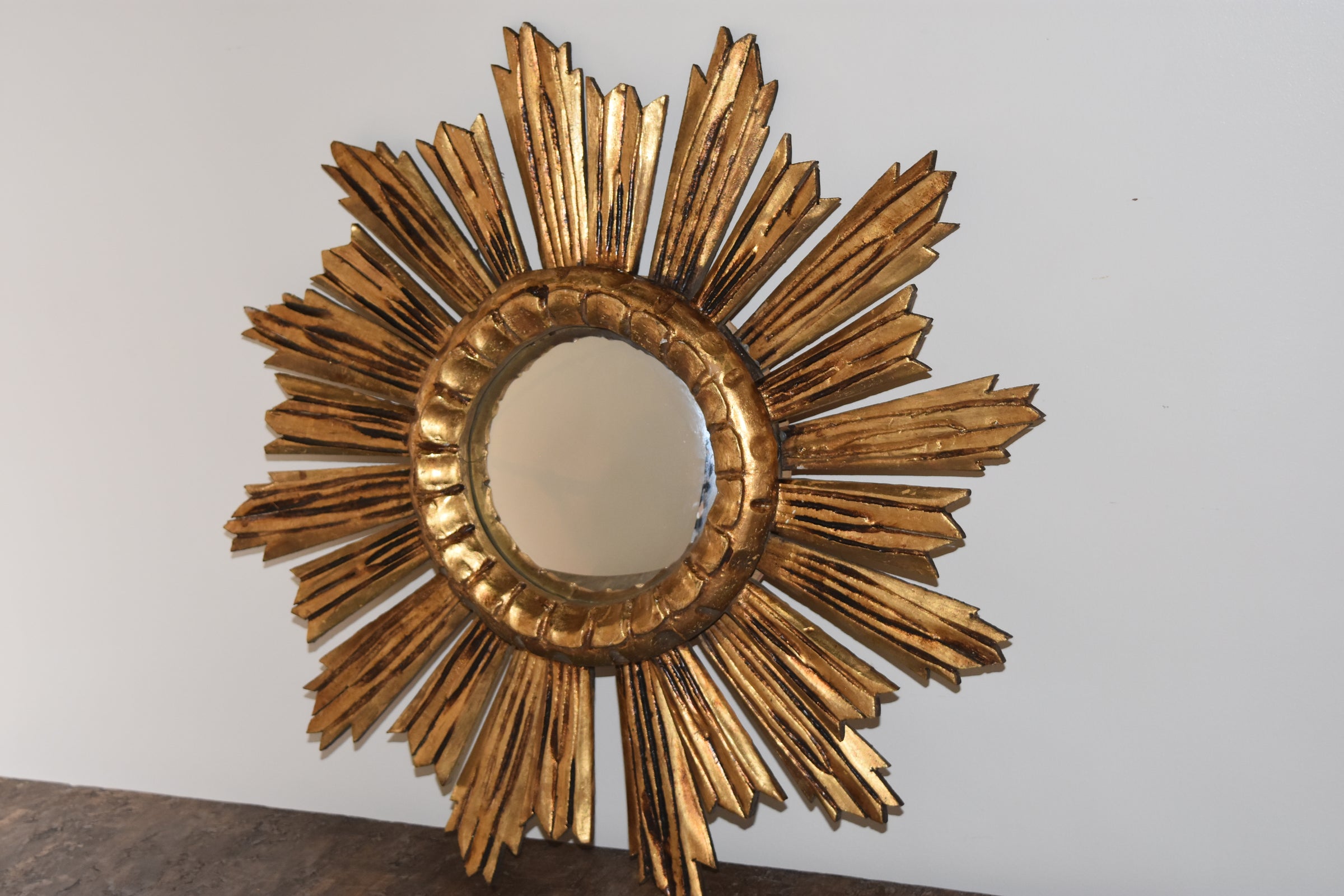 Sunburst Mirror with Convex Mirror