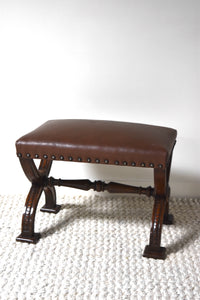 Leather Footstool