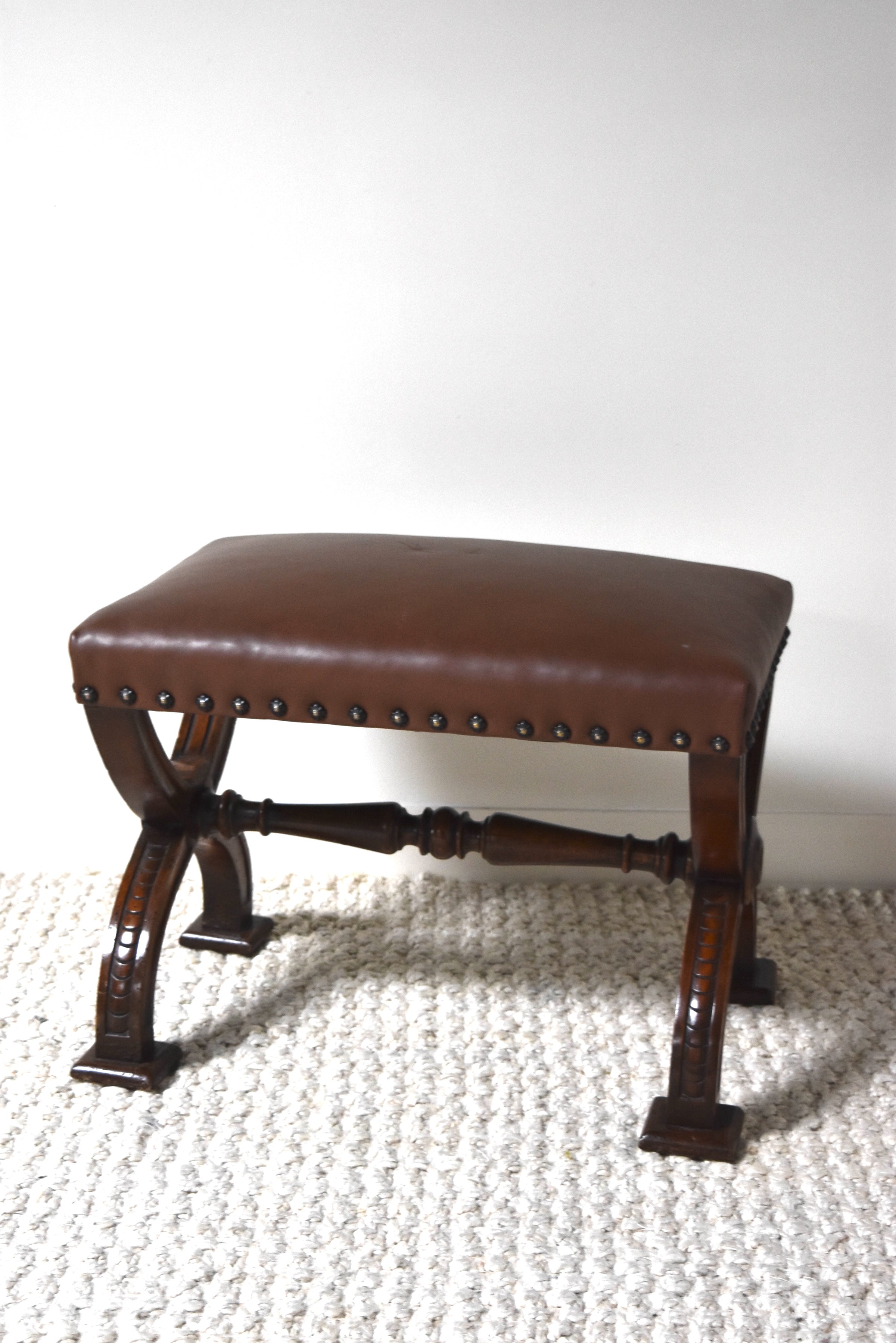 Leather Footstool