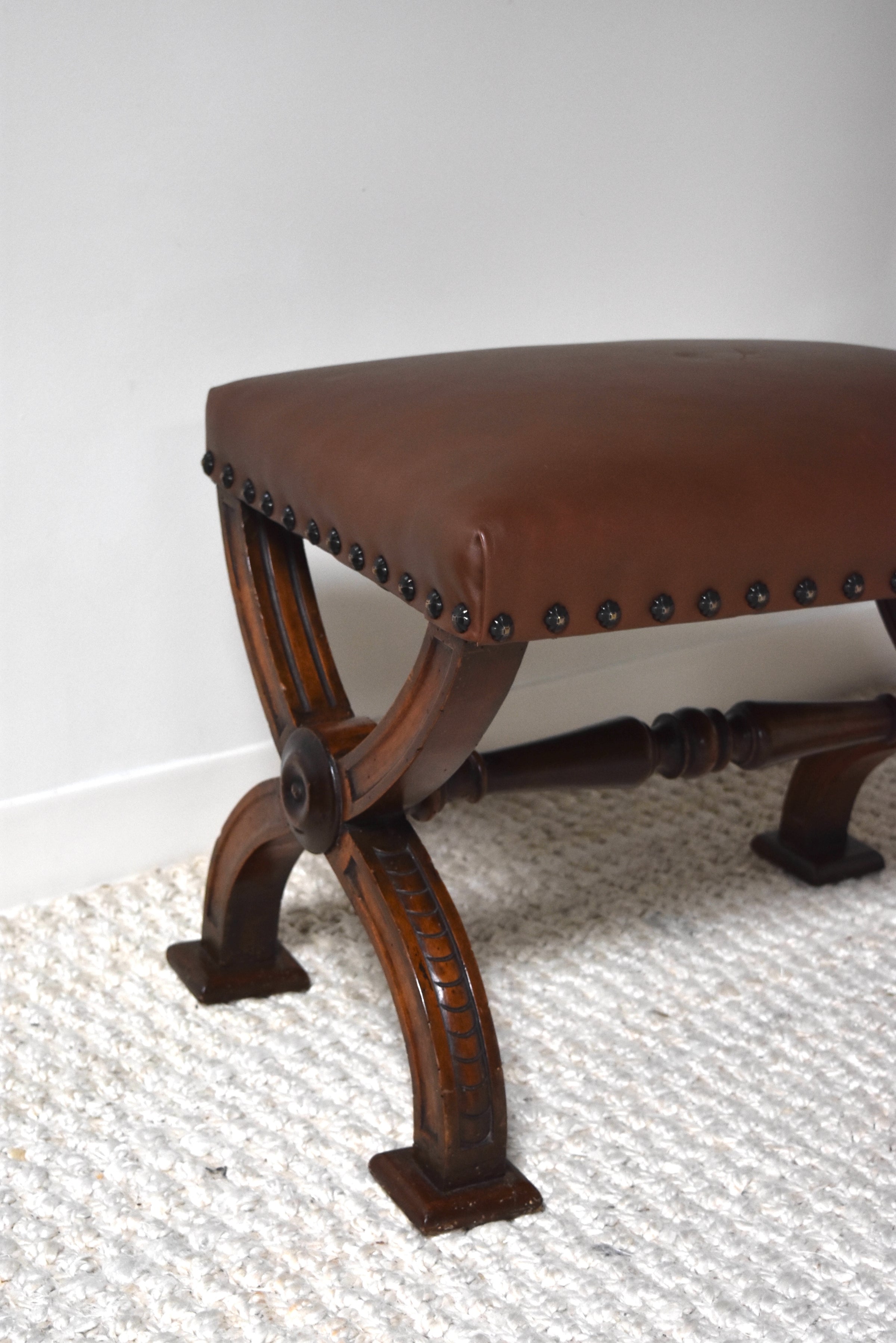 Leather Footstool