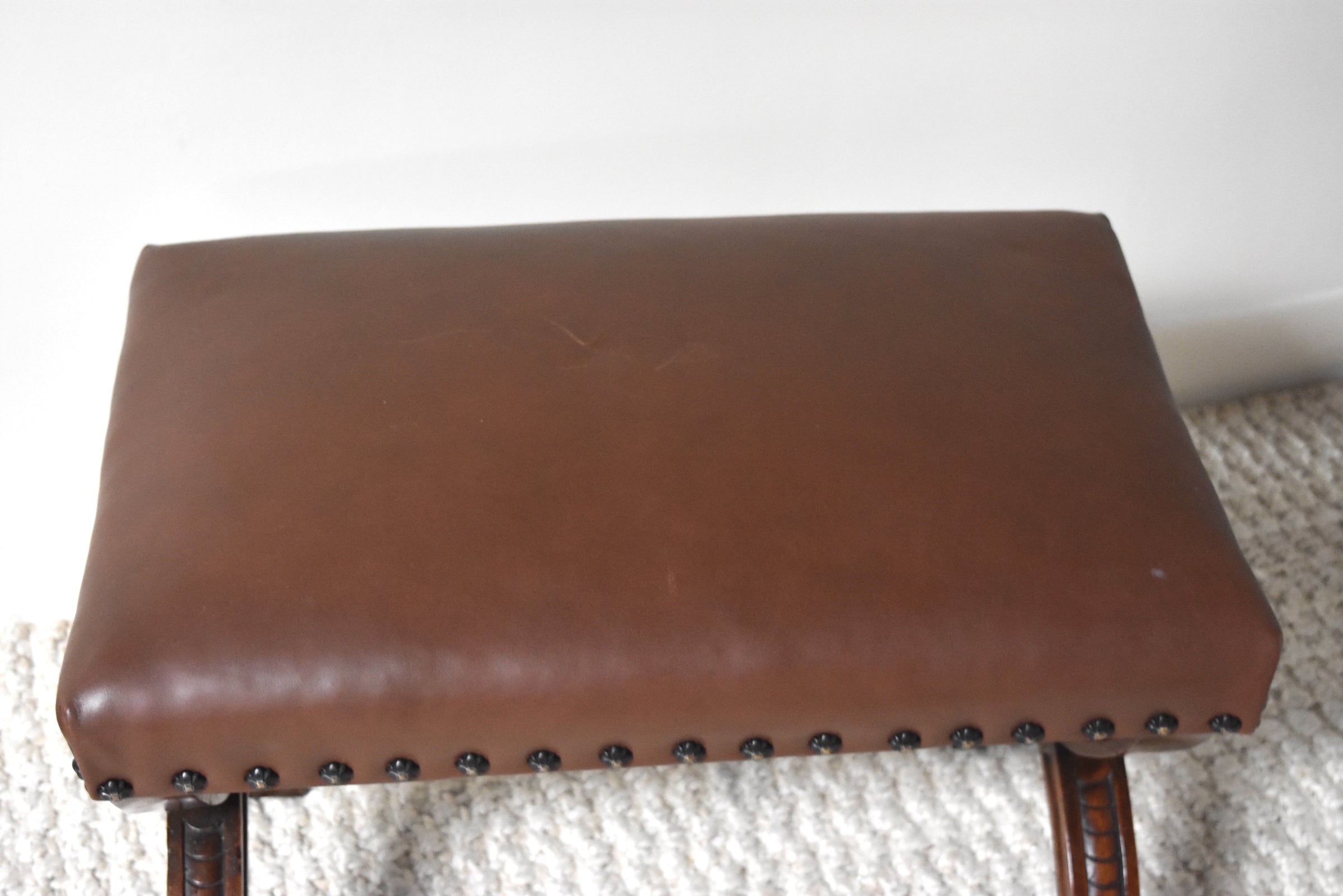 Leather Footstool