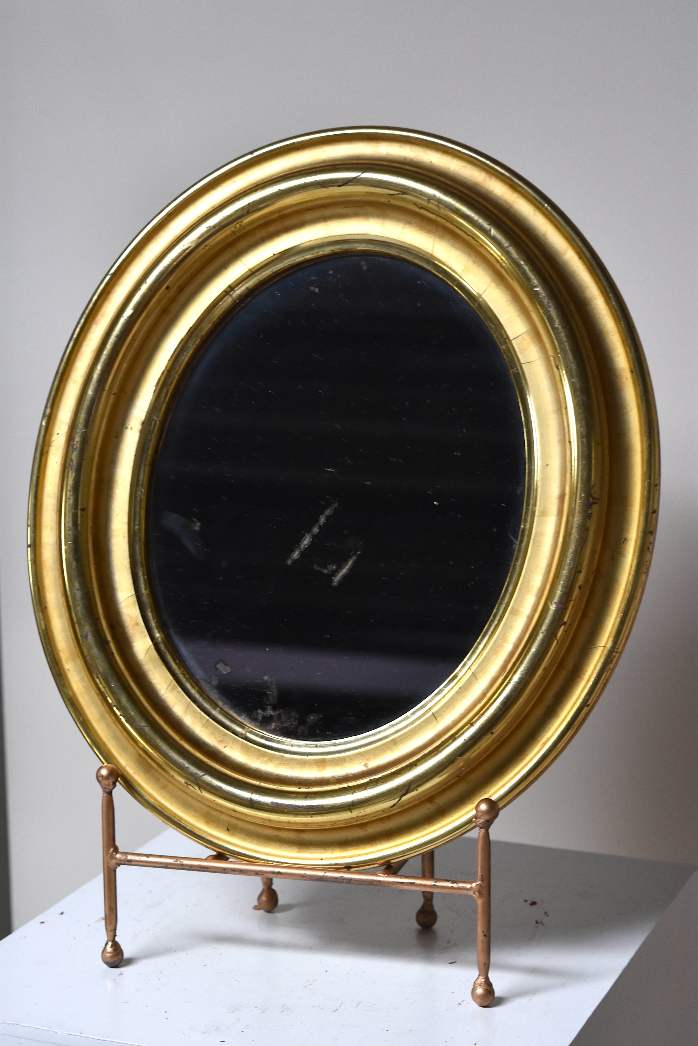 Oval Gold Mirror