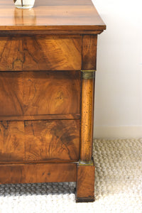 French Walnut Bookmatched Commode