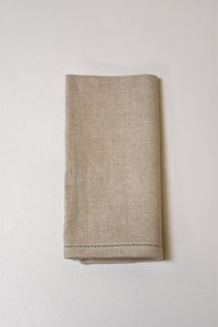 Set of Four Italian Natural Hemstitch Busatti Napkins