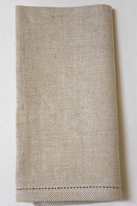 Set of Four Italian Natural Hemstitch Busatti Napkins