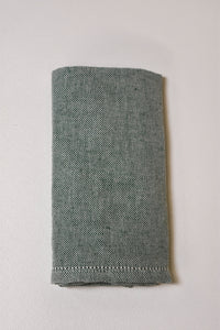 Set of Four Green Hemstitch Busatti Nakpins