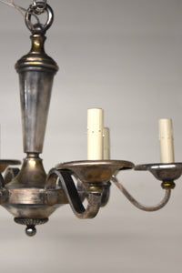 Vintage Silvered Bronze Chandelier