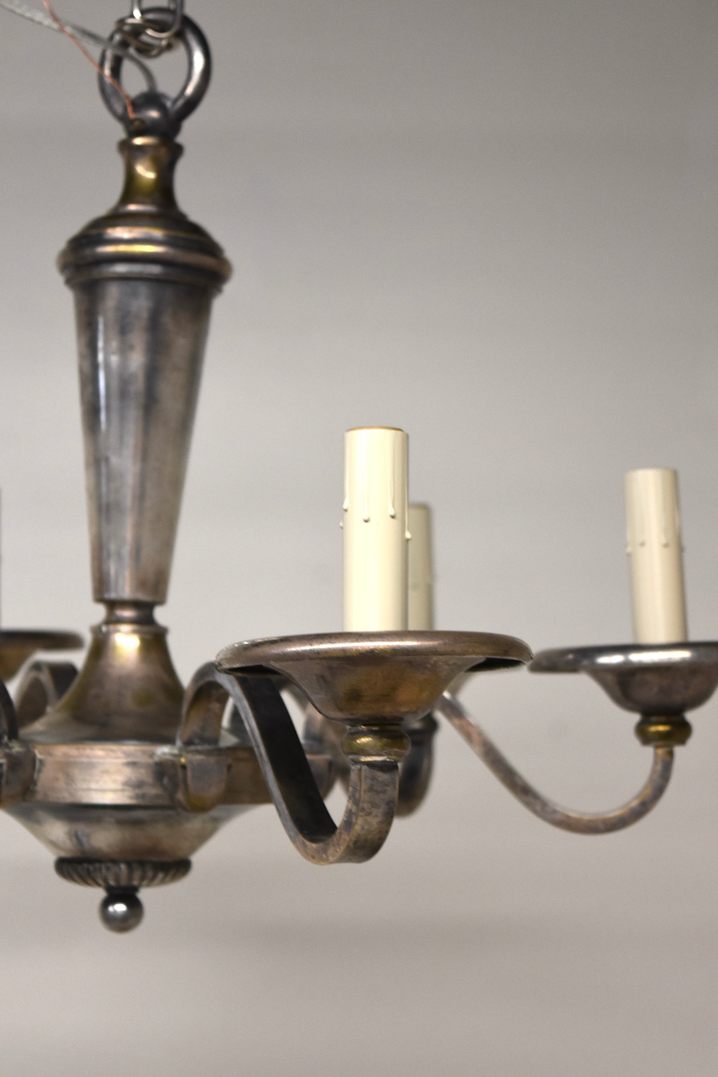 Vintage Silvered Bronze Chandelier