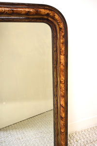 Louis Philippe Burl Wood Mirror