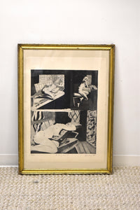 Black and White Signed Conroy Painting