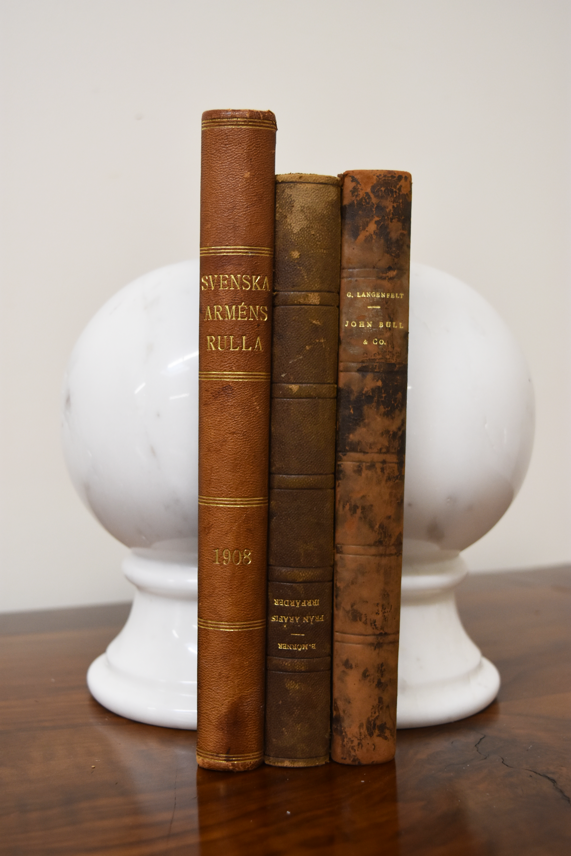 Pair of Marble Sphere Bookends
