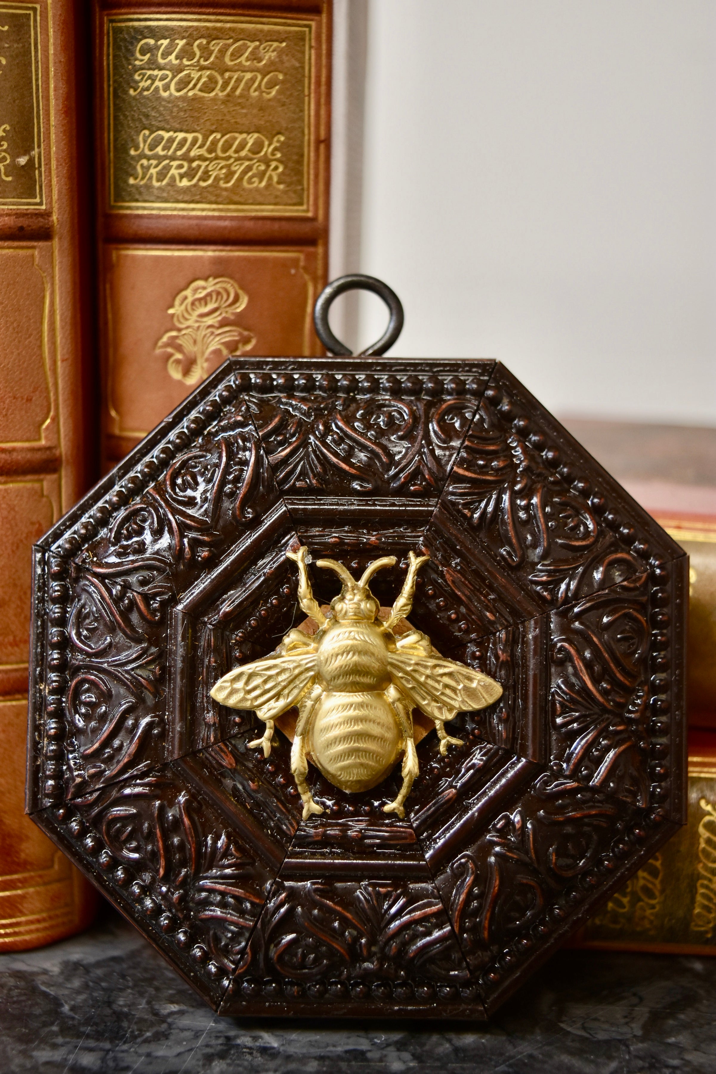 Gold Medallion On Wood (2 Options)