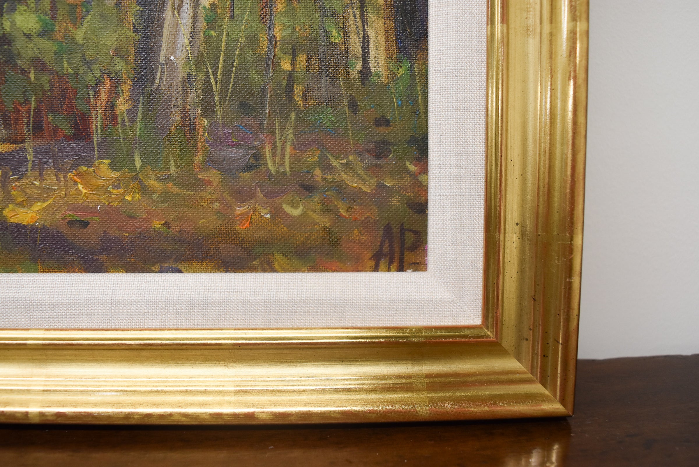 Oil Wooded Path Landscape by Russian Artist Pachenko