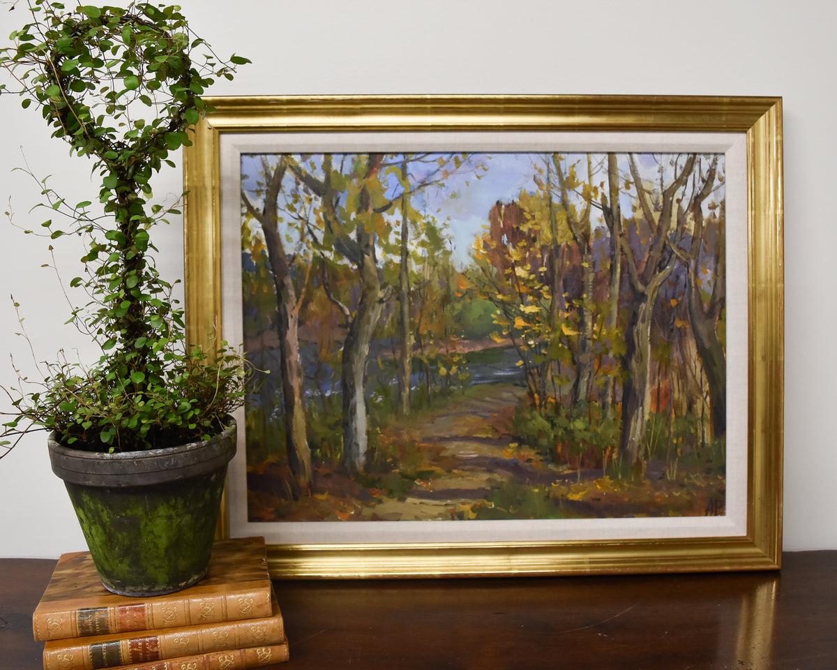 Oil Painting of Wooded Path by Russian Artist Pachenko