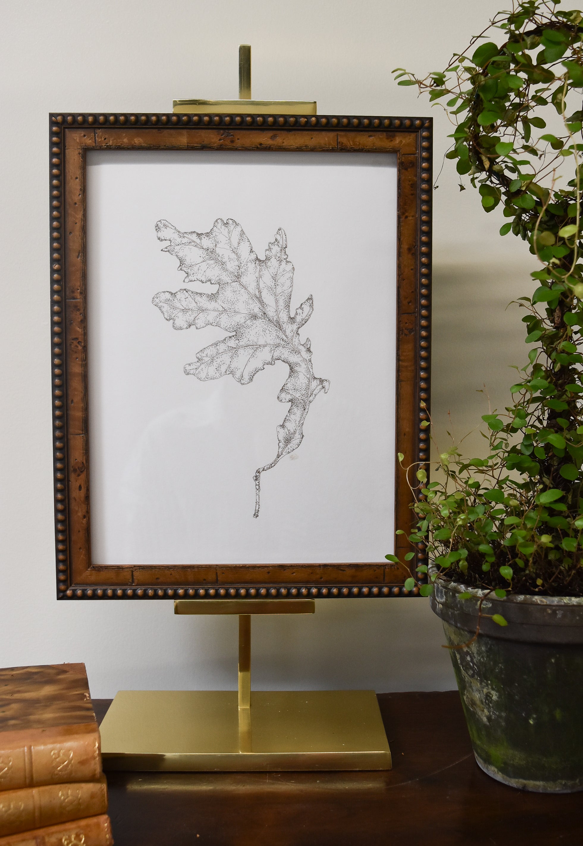 Monochromatic Leaf Sketch No.4 by Melody Trivisone