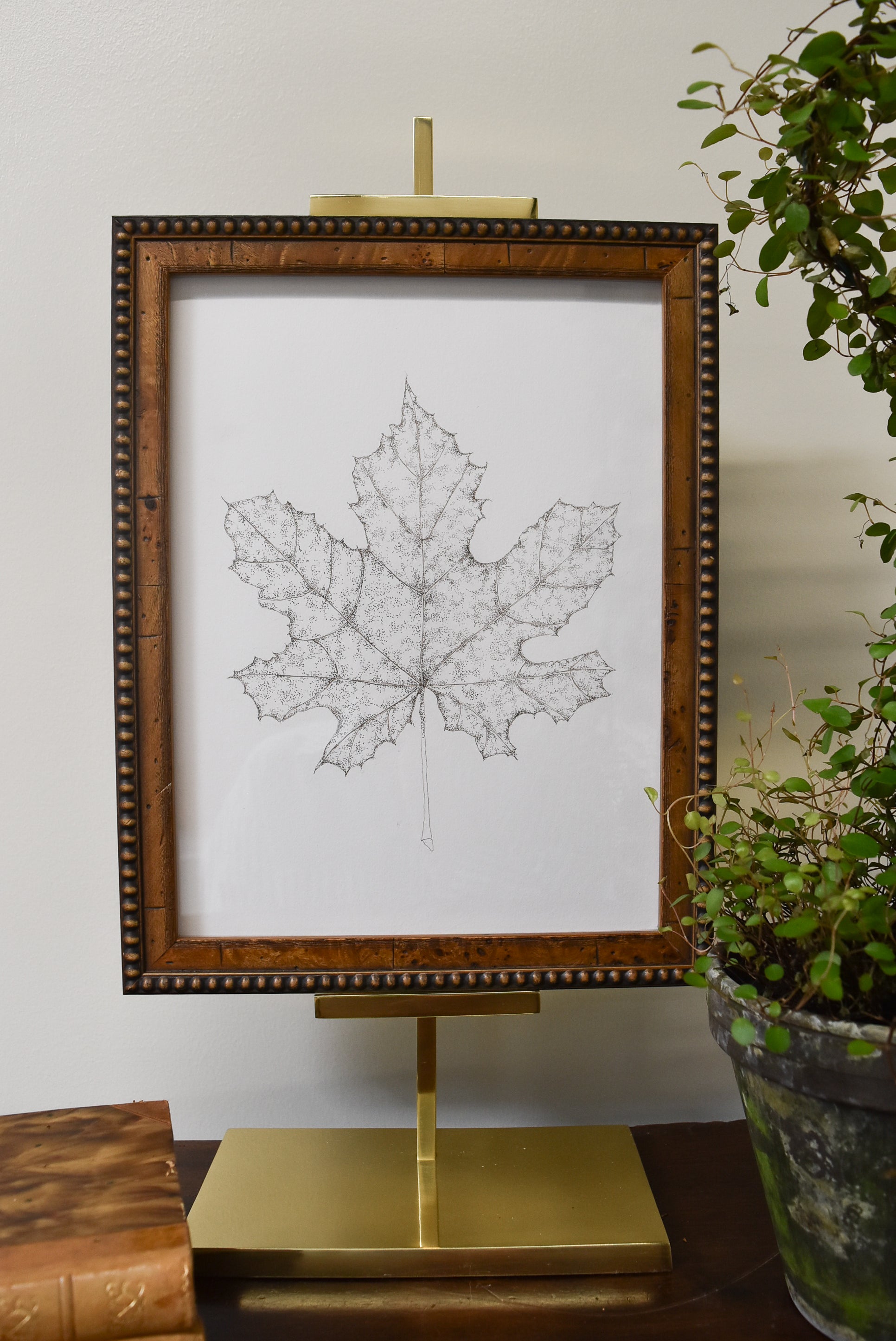 Monochromatic Leaf Sketch No.3 by Melody Trivisone