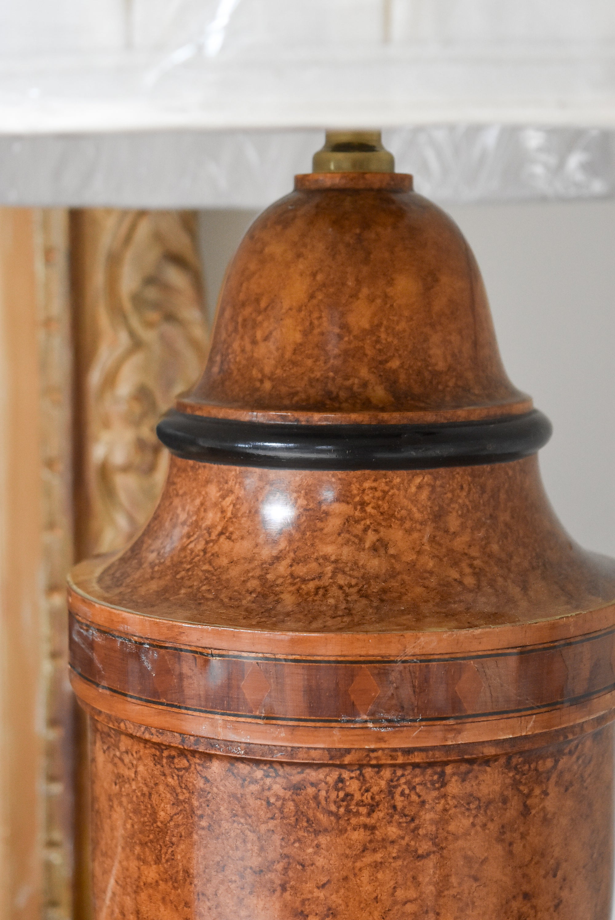 Burl Wood Table Lamp