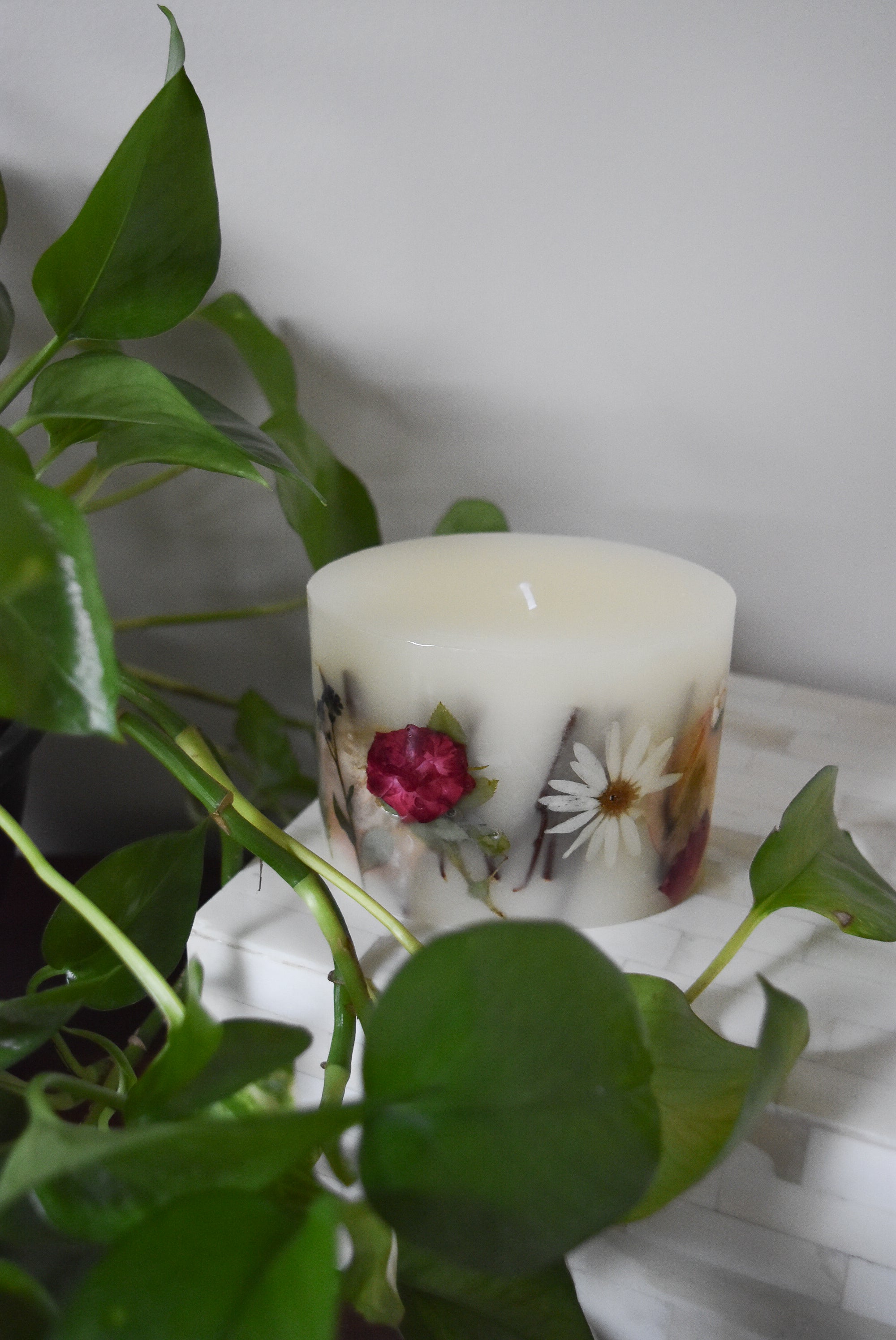 Petite Apricot Rose Hand Poured Candle