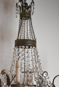 Bronze & Silver Basket Chandelier