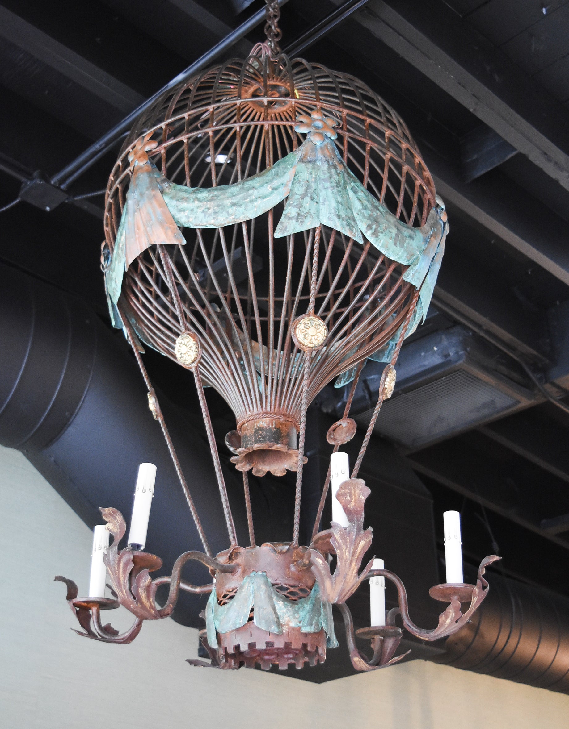 Vintage Hot Air Balloon Chandelier