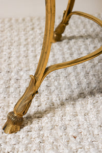 Maison Jansen Bronze Coffee Table with Red Chinoiserie Top