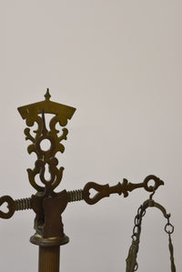 Mid Century Italian Brass and Marble Apothecary Scale
