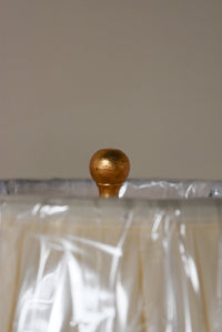 Pair of Emerald Vase Lamps with Gold Leaf Bases
