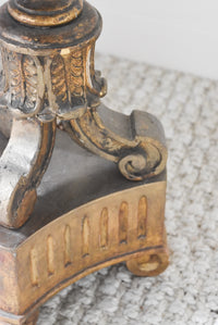 Petite Italian Carved Wood Floor Lamp