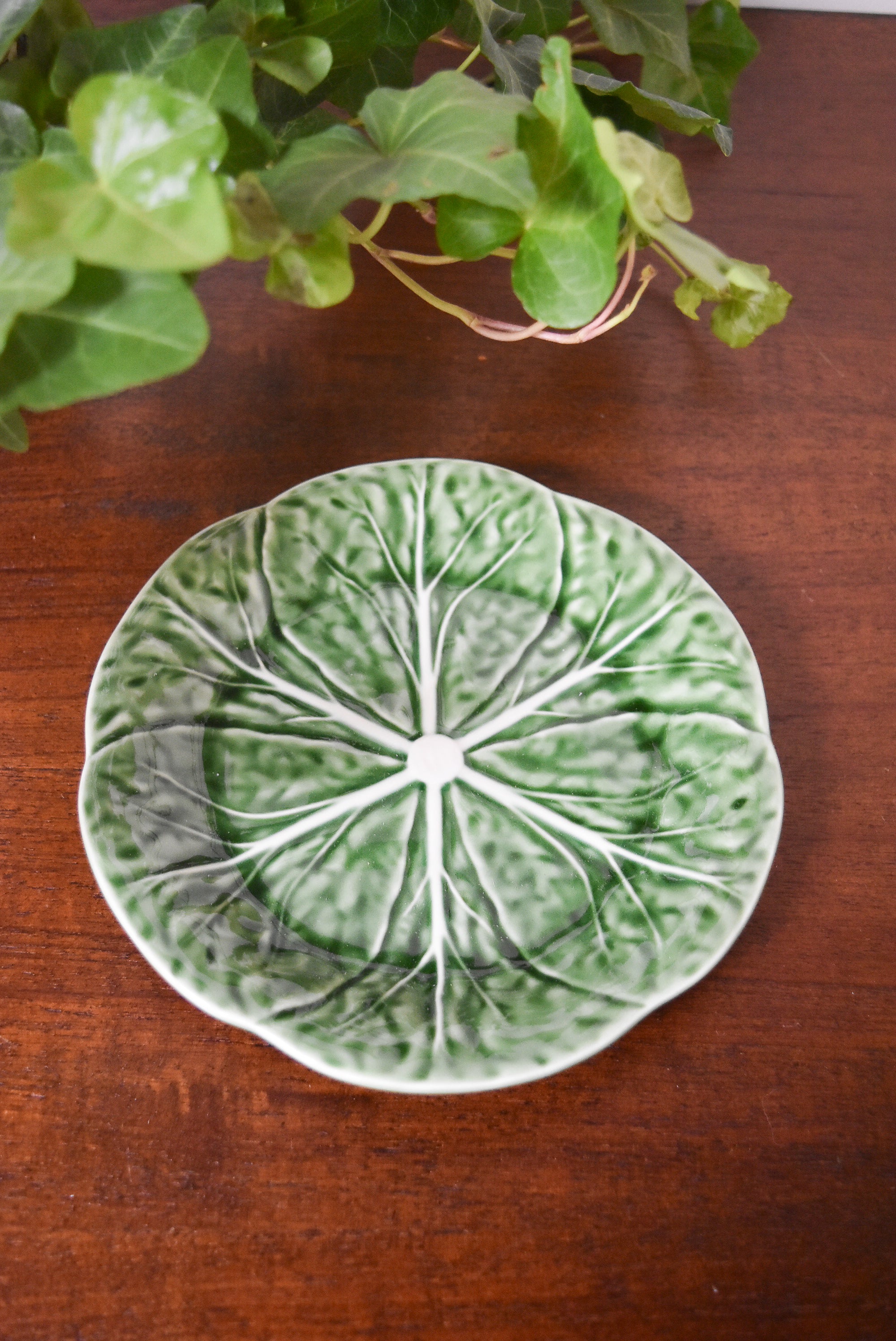 Green Cabbage Ware Dessert Plate