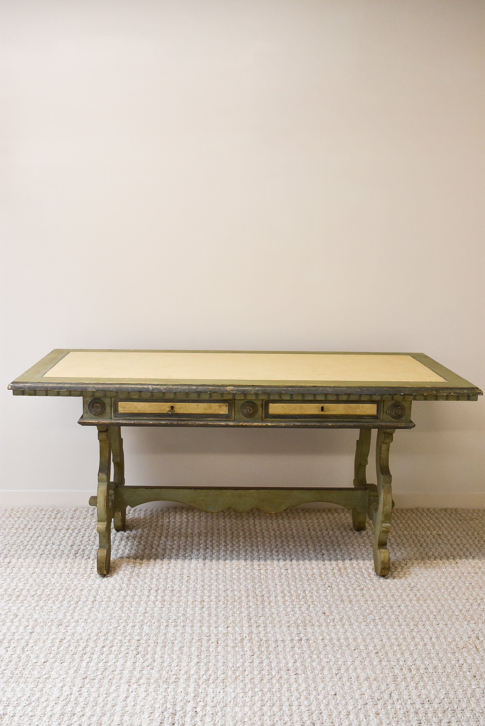 Painted Italian Trestle Desk