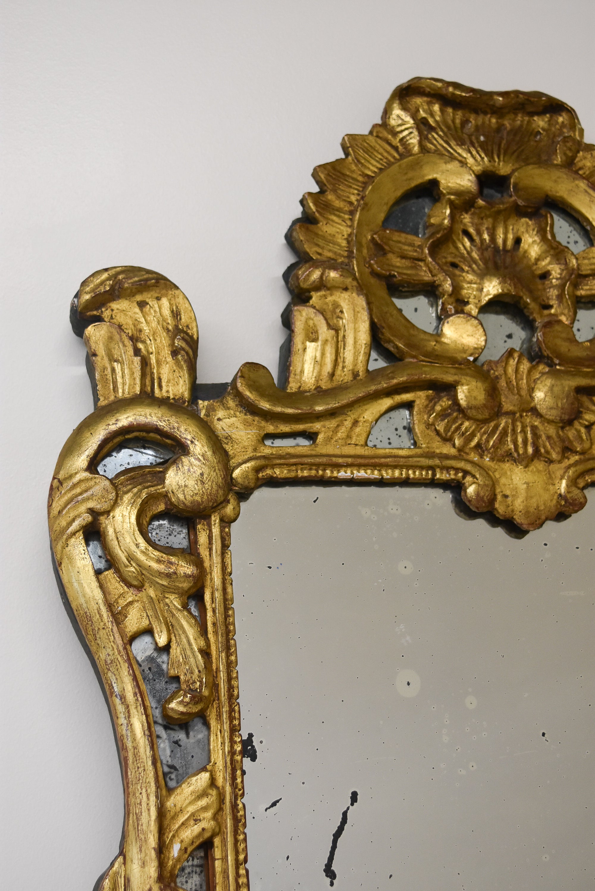 Early 18th Century Louis XIV Style Giltwood Parclose Mirror